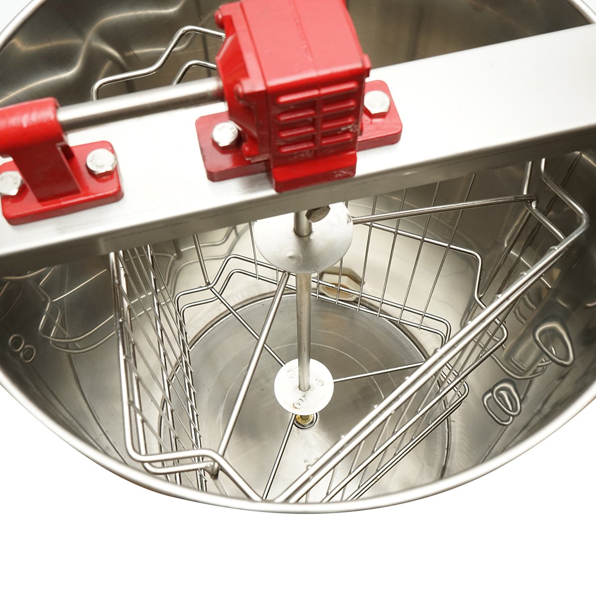 Centrifuga manuala apicola, extractor miere din inox cu 3 rame